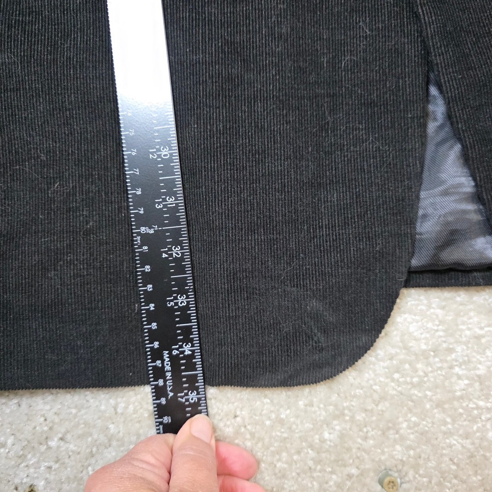 Andrew Fezza Men's 54L Corduroy Blazer Black Two Button Sport Coat Jacket Lined - Picture 6 of 11